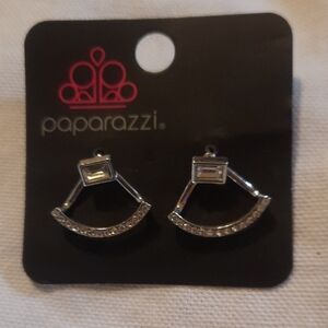 Paparazzi Silver Arch Earrings